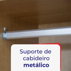 Guarda-Roupa Casal 8 Portas Império D Doro 100% MDF Cinamomo/Off White