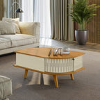 Conjunto Aparador Estoril e Mesa de Centro Indianapolis Bege Cumuru/Opala Espresso Móveis