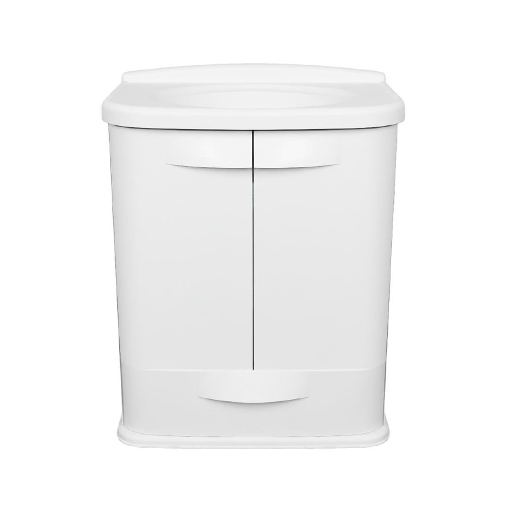 Gabinete para Banheiro em Plástico Astra Fit 45cm com Lavatório Branco