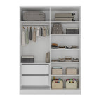 Quarto Infantil Completo Guarda-Roupa e Cômoda Sky Yescasa Branco/Olmo Italiano