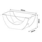 Conjunto Sala de Estar Painel para TV até 75 pol Atenas com Mesa de Centro Onda e Carrinho Bar Brito Marrom