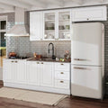 Cozinha Compacta Modulada Emily 4 Peças com Aéreo para Geladeira Espresso Móveis Branco