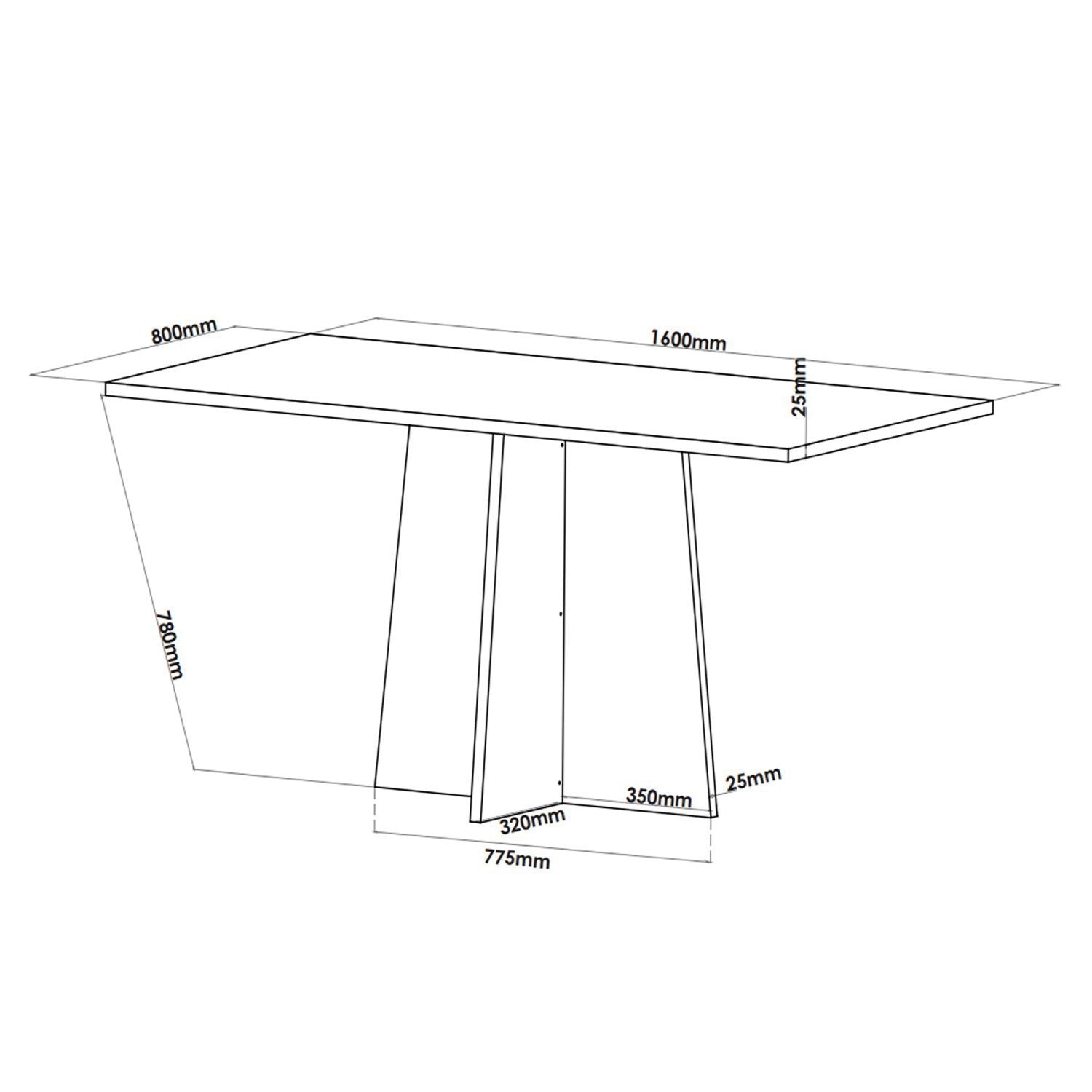 Conjunto de Jantar Mesa Retangular Jacarta com 6 Cadeiras Sol Viero Bege/Mel/Blonde/Marfim