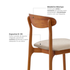 Conjunto de Mesa de Jantar Retangular Madeira Maciça com Vidro e 8 Cadeiras Genova Monaco Yescasa