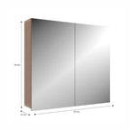 Espelheira para Banheiro Belizze Diamante 77cm 2 Portas Marrom Noce