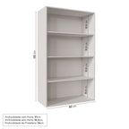 Armário Aéreo 2 Portas 135cm com Porta de Vidro Arizona CabeCasa MadeiraOriginals Azul/Branco