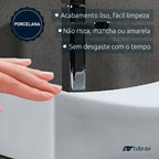 Cuba Banheiro Lavabo Cerâmica Branca Tubrax BAB0002