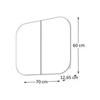 Espelheira para Banheiro Tereza Cristina Fabribam 70cm Catedral