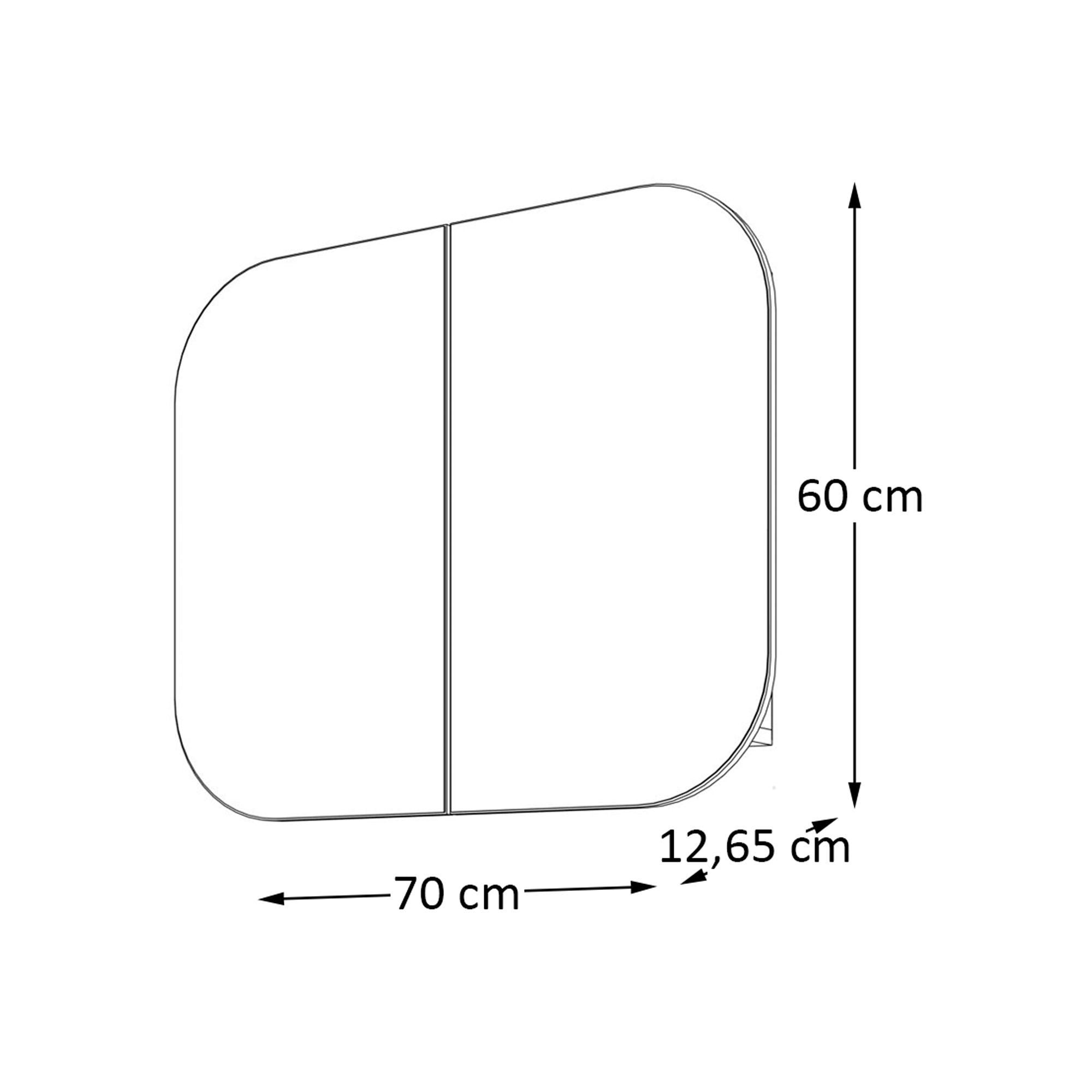 Espelheira para Banheiro Tereza Cristina Fabribam 70cm Catedral