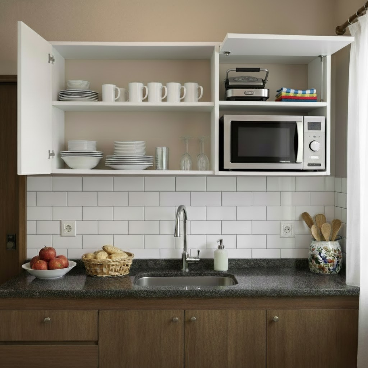 Armário Aéreo para Cozinha 2 Portas 120cm Branco MDF Rafaro