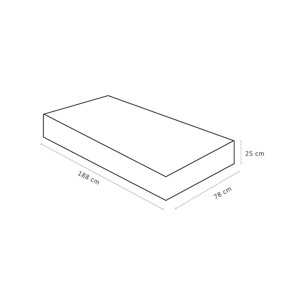 Colchão Solteiro Mola Ensacada Airtech Spring Pocket Ortobom Bege Branco 78x188x25cm