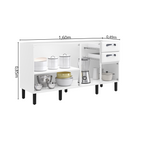 Balcão Cozinha em Aço 4 Portas 2 Gavetas 160cm sem Tampo New Premium Itatiaia Branco