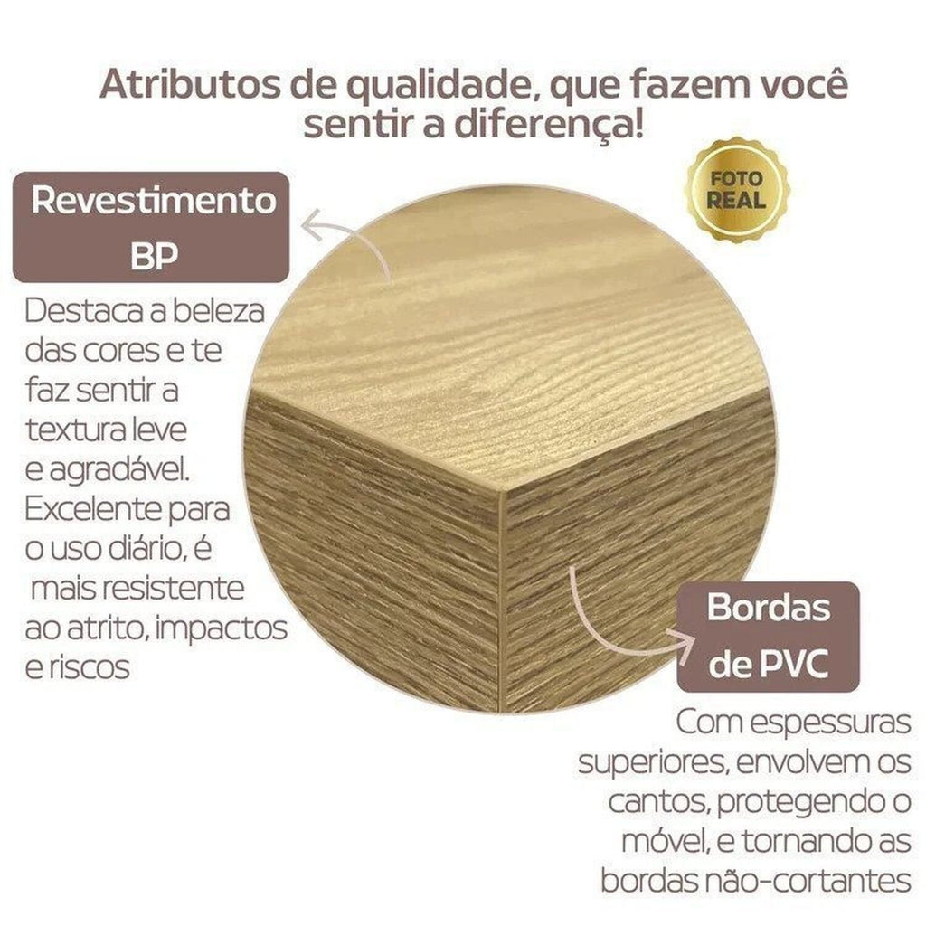Kit Escritório Completo 2 Pessoas 2 Peças Escrivaninha Sky Retrô Espresso Móveis