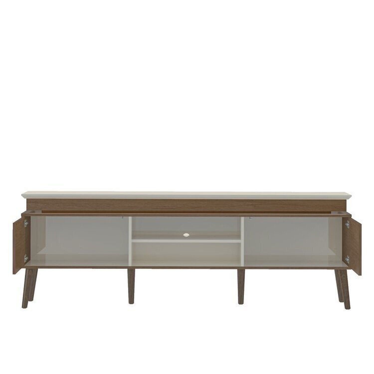 Conjunto Sala de Estar Rack e Cristaleira e Mesa de Centro Murano Marrom Espresso Móveis