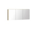 Espelheira para Banheiro Astral Design Intenso 3 Espelhos 120cm Freijó Suspensa MDF