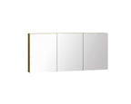 Espelheira para Banheiro Astral Design Intenso 3 Espelhos 120cm Freijó Suspensa MDF
