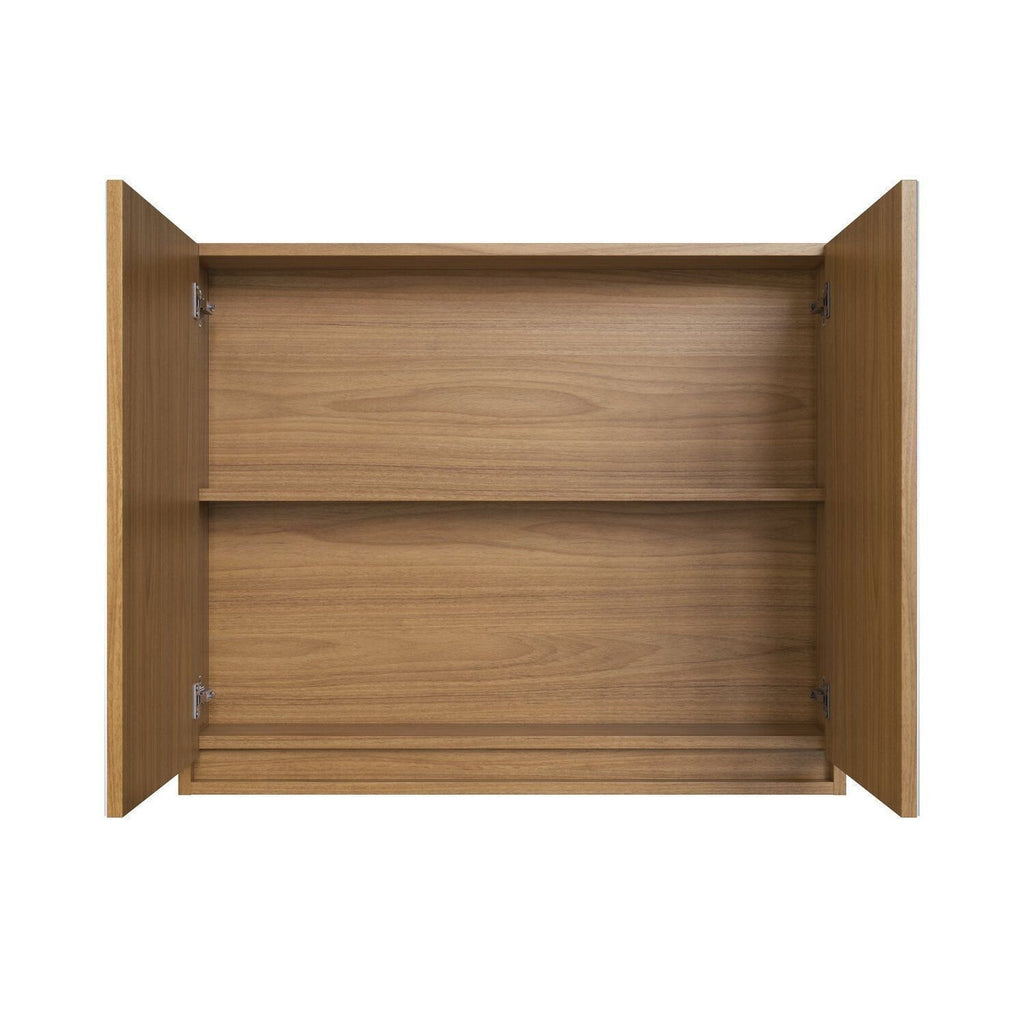Armário Espelheira para Banheiro Lívia Yescasa 2 Portas 80cm Marrom/Freijo/Moscatel/Urbi