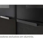Cozinha Modulada em Aço Exclusive Itatiaia 5 Peças 7 Portas 6 Gavetas Paneleiro Forno Rodapé PVC Preto/Grafite/Matt