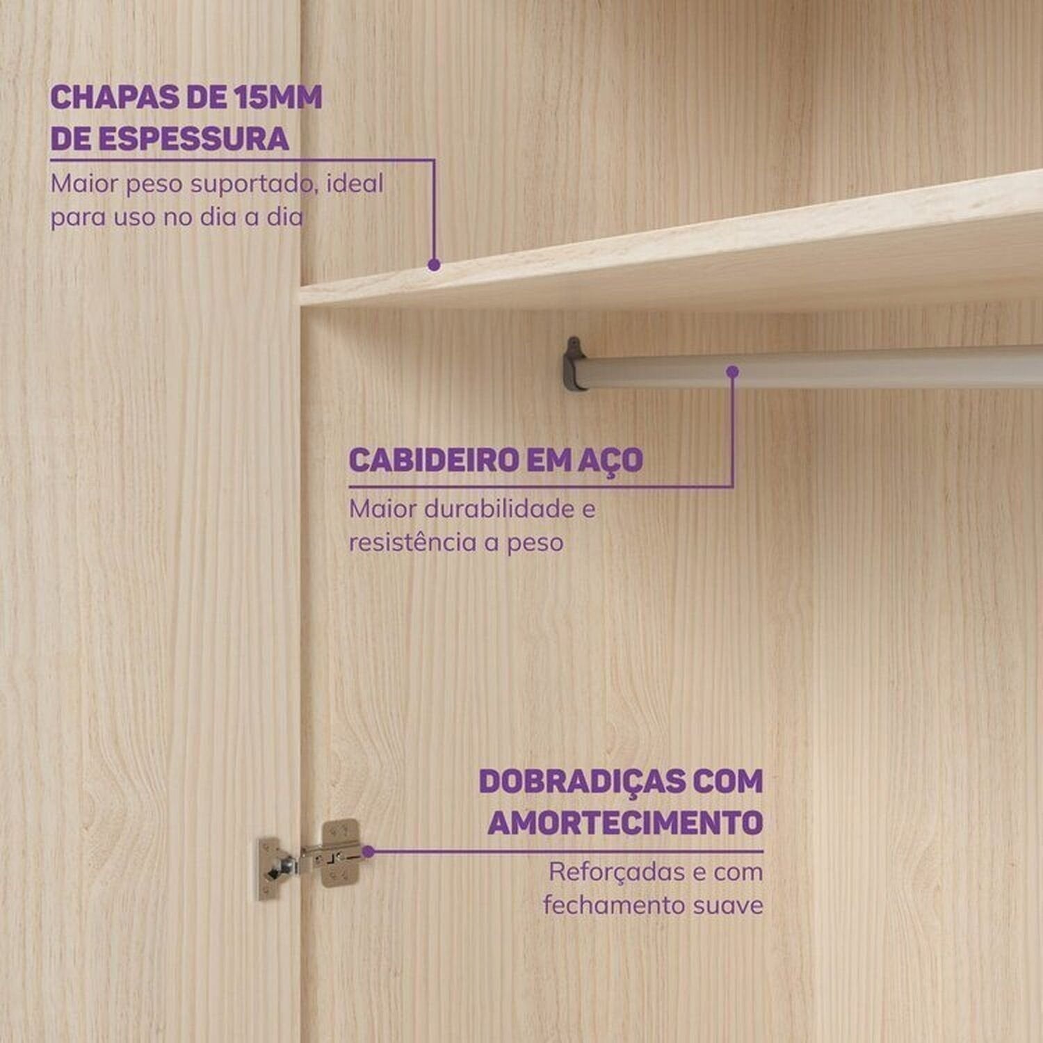 Quarto Infantil Completo Guarda-Roupa Curió e Bicama Petit Casatema Verde/Mel