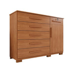 Cômoda para Quarto 1 Porta 6 Gavetas Jade Espresso Móveis Marrom/Cinamomo