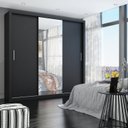 Guarda-Roupa Casal 4 Espelhos 3 Portas de Correr 4 Gavetas Max Plus Espresso Móveis Branco