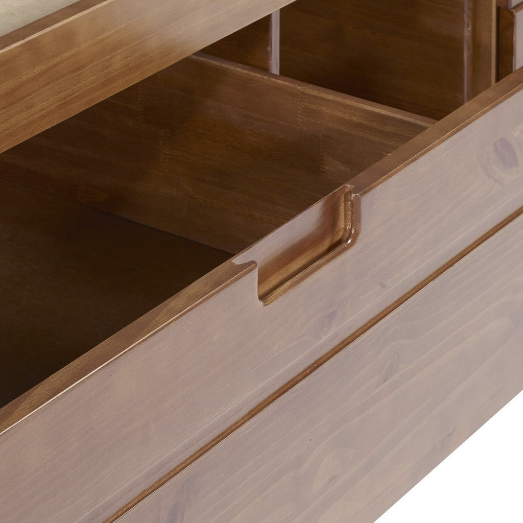 Cama Casal Multifuncional Madeira Maciça Irara CabeCasa MadeiraOriginals Marrom/Caramelo