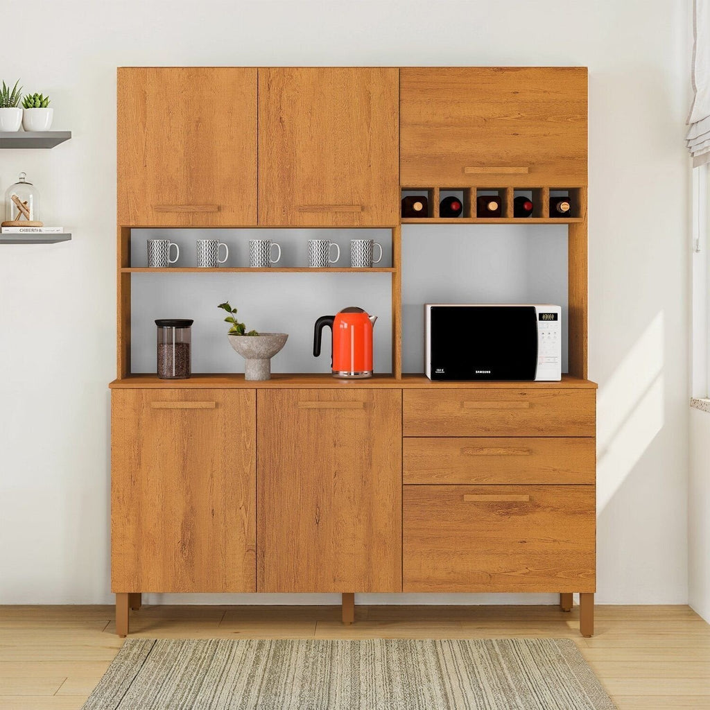 Armário de Cozinha Athenas 6 Portas 2 Gavetas 100% MDF Yescasa
