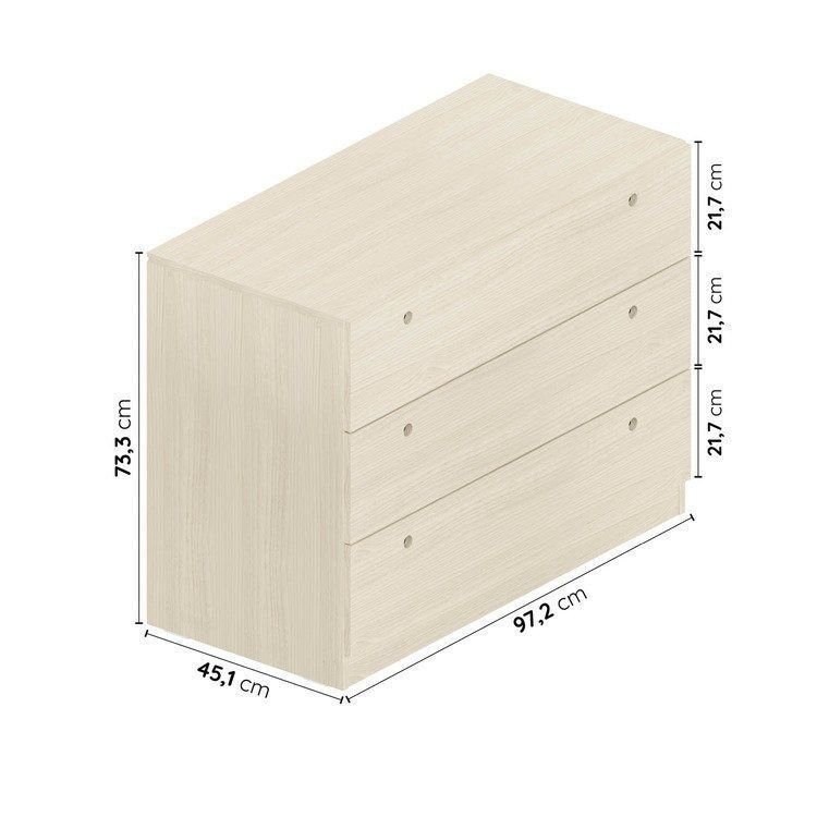 Quarto Infantil Completo Cama Elevada com Cômoda Escrivaninha Armário Artsy e Guarda-Roupa 4 Portas Curió Casatema MadeiraOriginals Natural