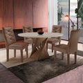 Conjunto Sala de Jantar Mesa Redonda Tampo MDF com 4 Cadeiras Barcelona Yescasa