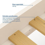 Cama Casal Ananda CabeCasa MadeiraOriginals Branco/Off-White/Mel