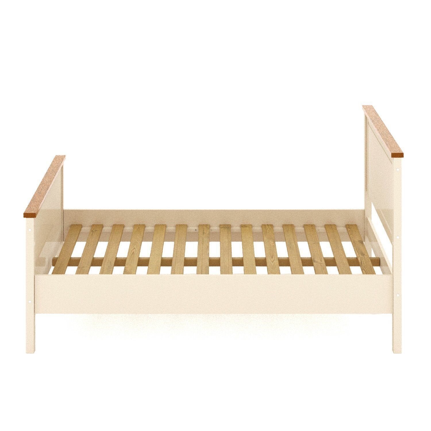Cama Casal Ananda CabeCasa MadeiraOriginals Branco/Off-White/Mel