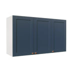 Armário Aéreo 3 Portas 120cm Arizona CabeCasa MadeiraOriginals Branco/Azul