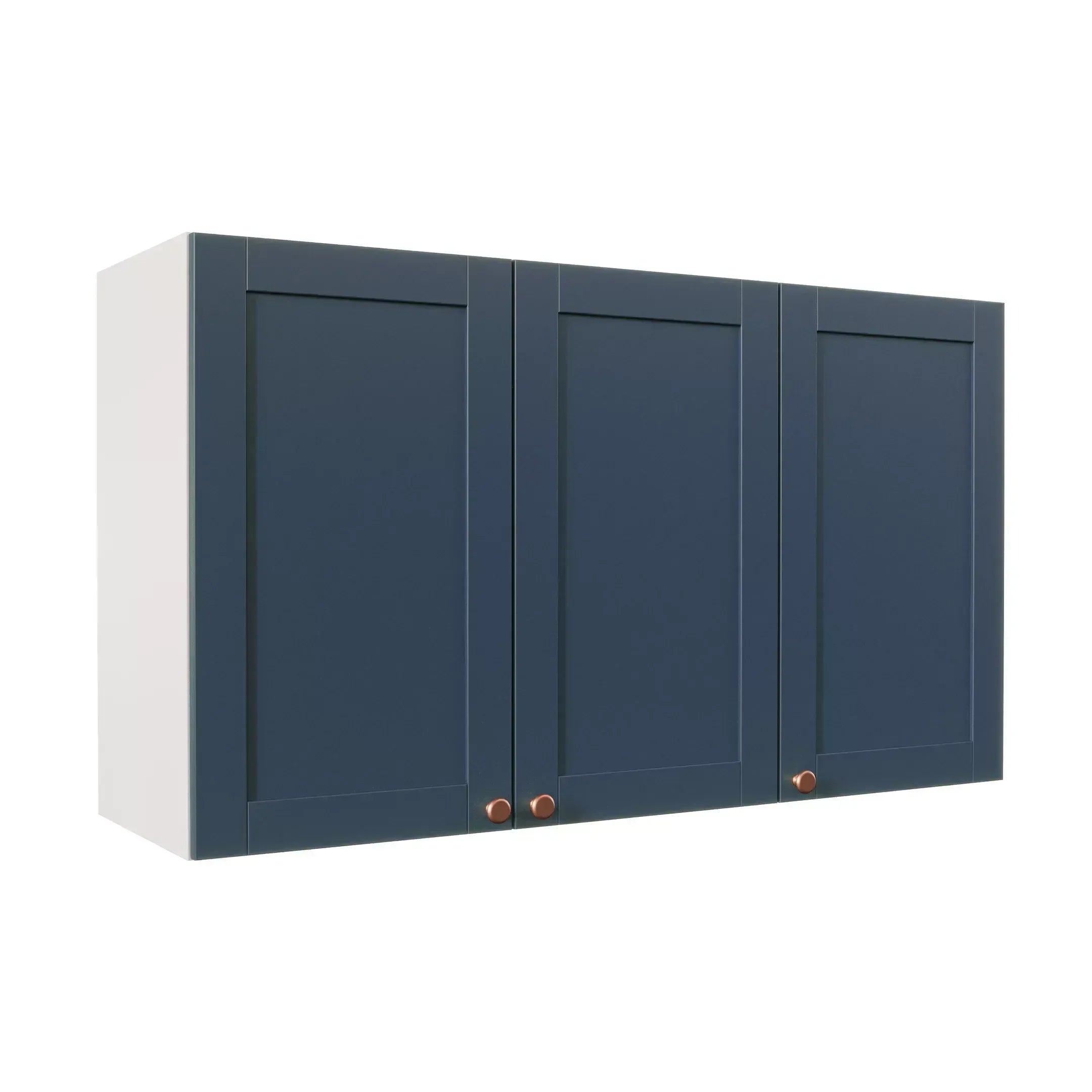 Armário Aéreo 3 Portas 120cm Arizona CabeCasa MadeiraOriginals Branco/Azul