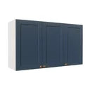 Armário Aéreo 3 Portas 120cm Arizona CabeCasa MadeiraOriginals Branco/Azul