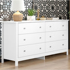 Cômoda para Quarto 6 Gavetas 149,8cm x 72,8cm Branco Ditália Móveis