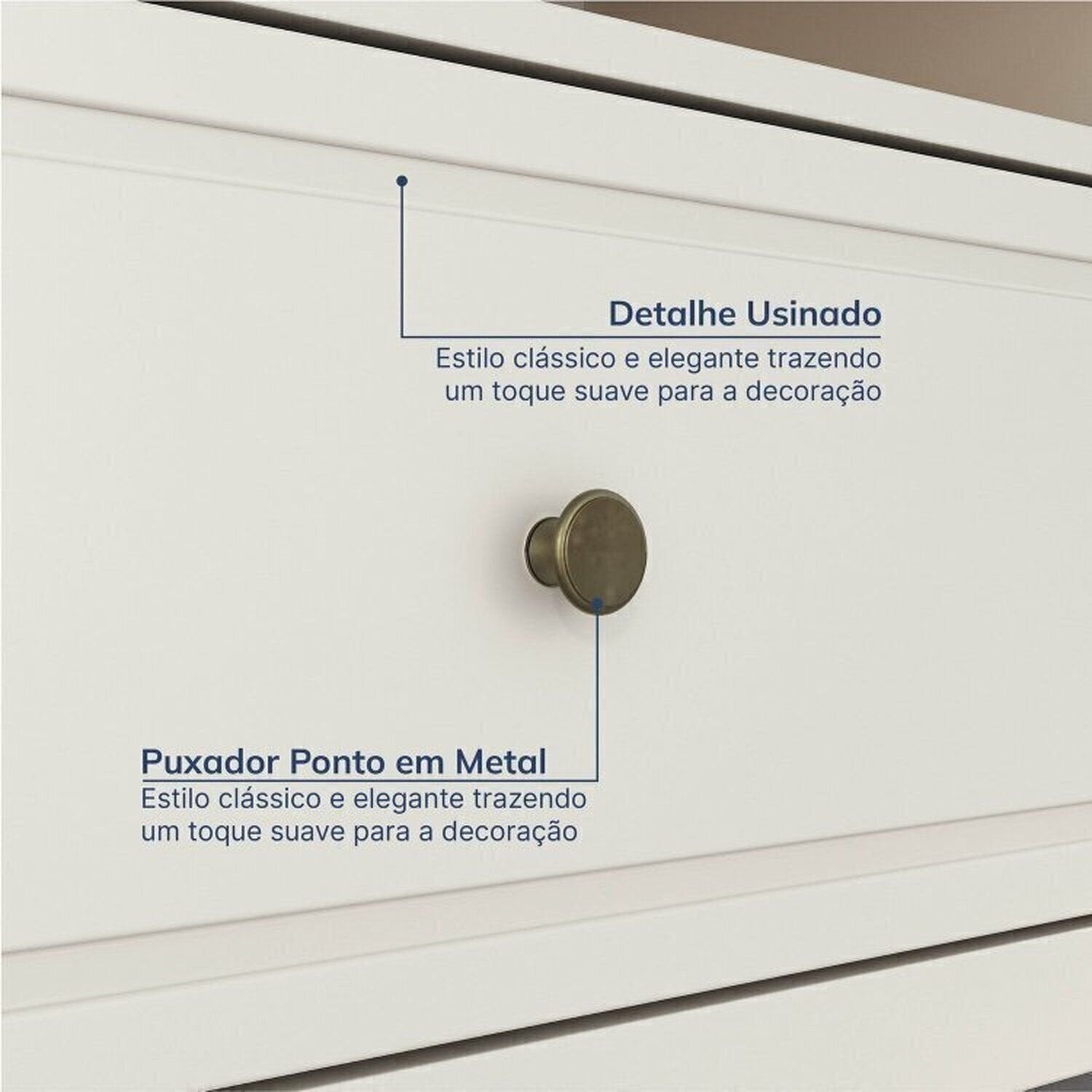 Conjunto Sala Ananda Rack e Armário Multiuso Madeira Maciça Off White/Mel CabeCasa MadeiraMadeira