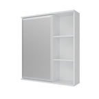 Espelheira para Banheiro MGM Móveis Treviso 1 Porta 3 Prateleiras 55,8cm Branco
