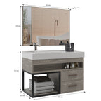 Conjunto Gabinete para Banheiro com Espelheira New 80 Belizze 80cm Bege/Nude