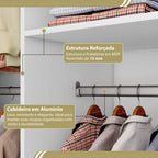 Guarda-Roupa Casal Canto 4 Portas 4 Gavetas Versatille Yescasa 100% MDP Branco