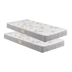 Kit 2 Colchões Solteiro Espuma D23 Ecoline Ecoflex Cinza 88x188x14cm e 78x188x14cm