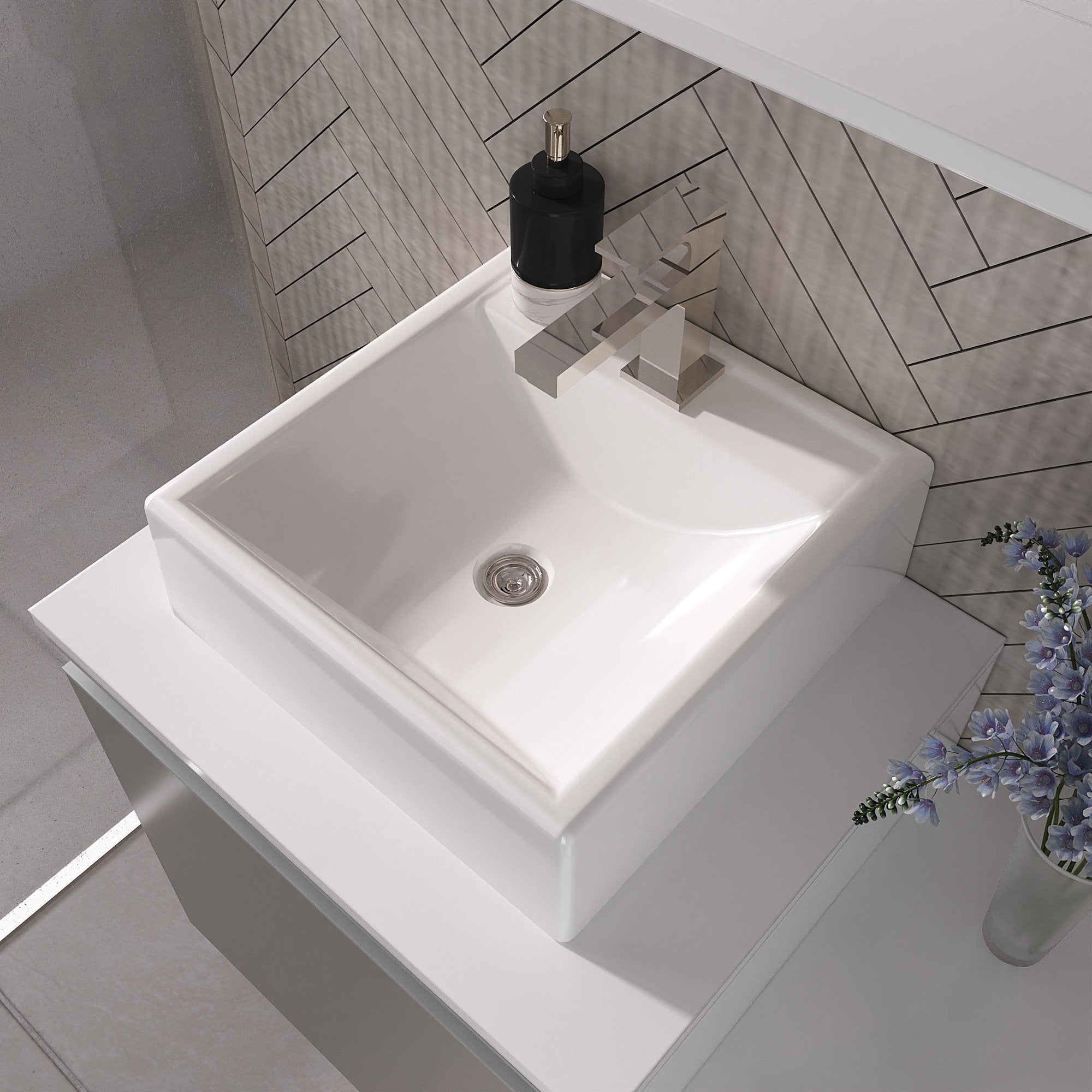 Kit Gabinete para Banheiro Completo Móveis Joia Cross 80cm Cuba Espelheira Branco