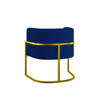 Kit 2 Poltronas e Sofá 2 Lugares para Recepção Balaqui Suede Azul Marinho