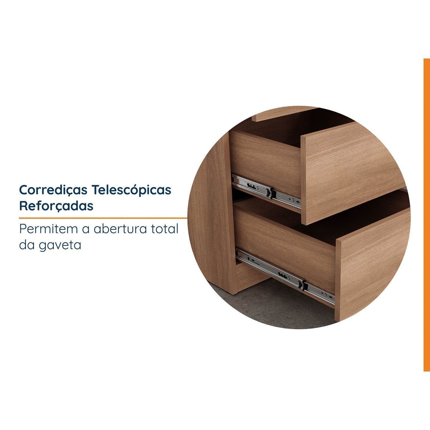 Escrivaninha Mesa Escritório Hera 3 Gavetas 163cm CabeCasa MadeiraOriginals