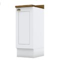 Balcão 400 mm 1 Porta com Tampo Emily Espresso Móveis Branco HP/Calcare