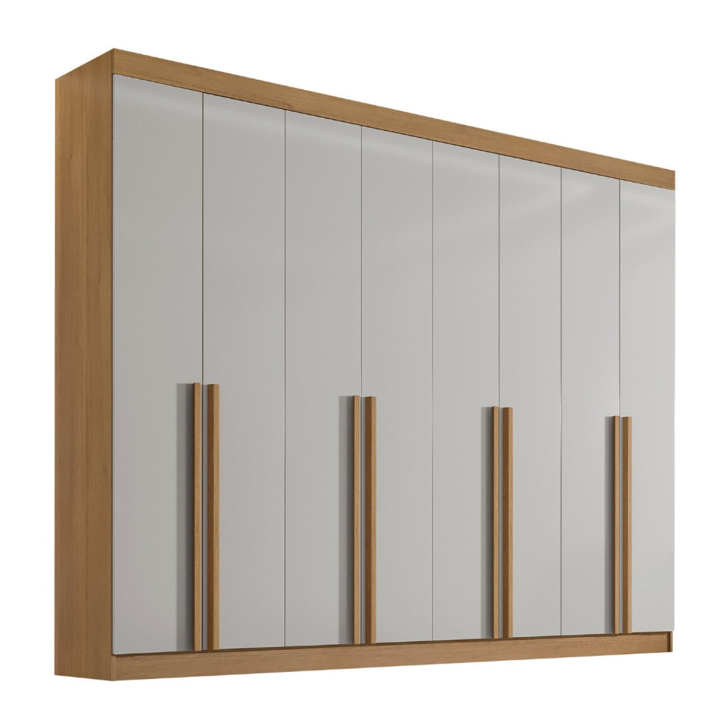 Guarda-Roupa Casal 8 Portas Império D Doro 100% MDF Cinamomo/Off White