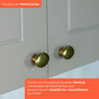 Armário Aéreo 3 Portas 120cm Emily Espresso Móveis Branco HP