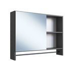 Conjunto para Banheiro Gabinete Suspenso com Cuba e Espelheira Prodecor CJ8050.20 60cm Preto/Mel/Grafite