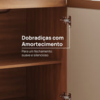 Balcão para Pia 120cm sem Tampo Aroeira CabeCasa Cinza/Sereno/Cedro
