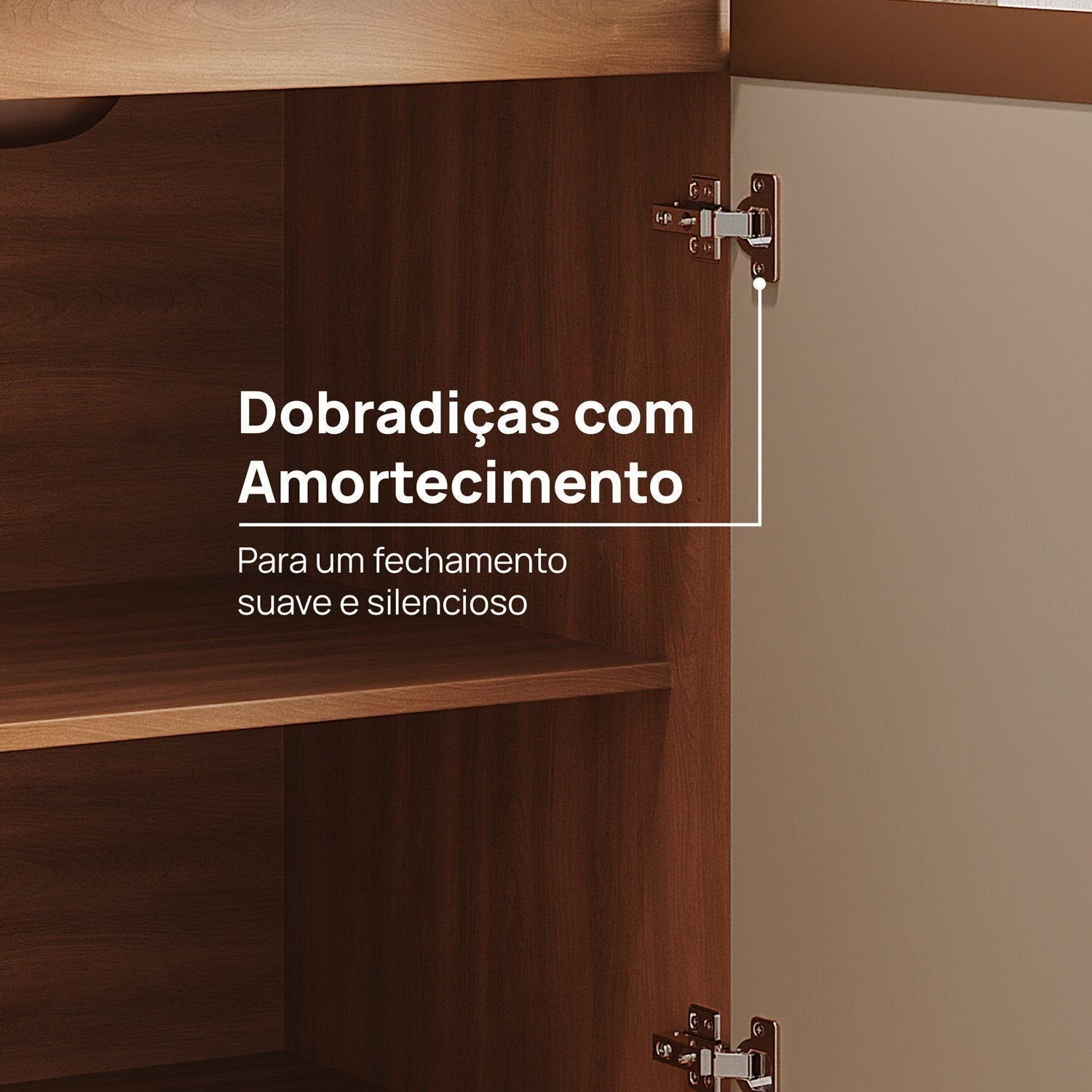 Balcão para Pia 120cm sem Tampo Aroeira CabeCasa Cinza/Sereno/Cedro