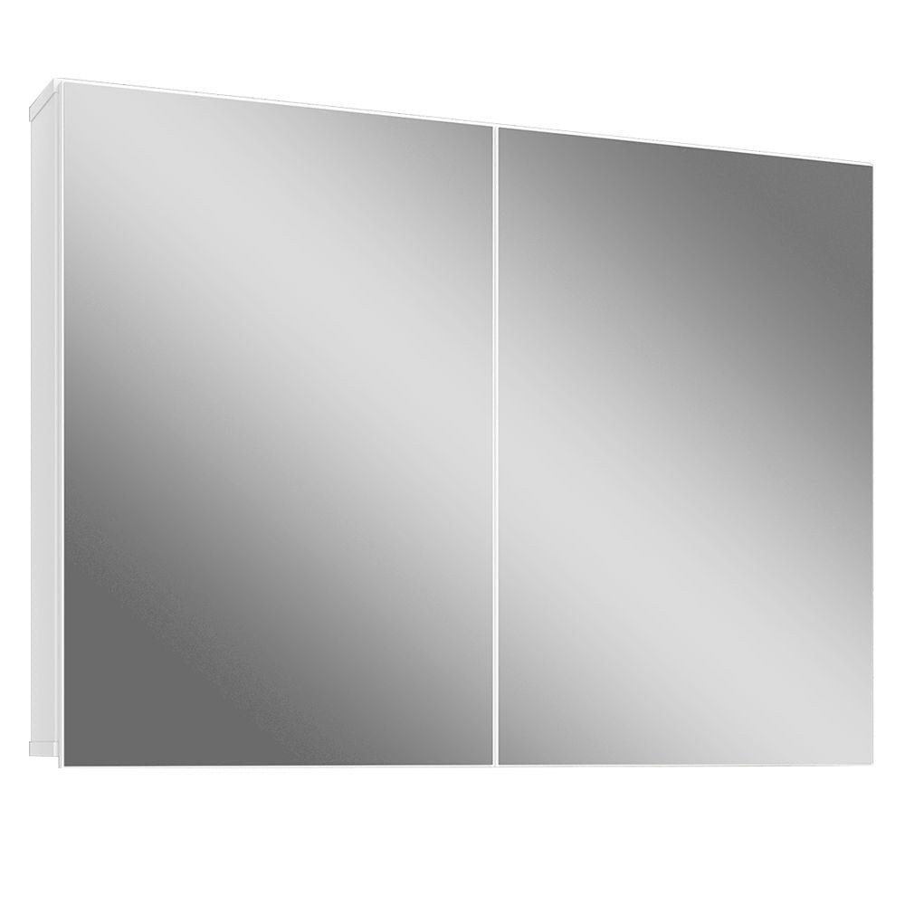 Armário Espelheira para Banheiro Lyam Decor Malbec 100cm 2 Portas Branco
